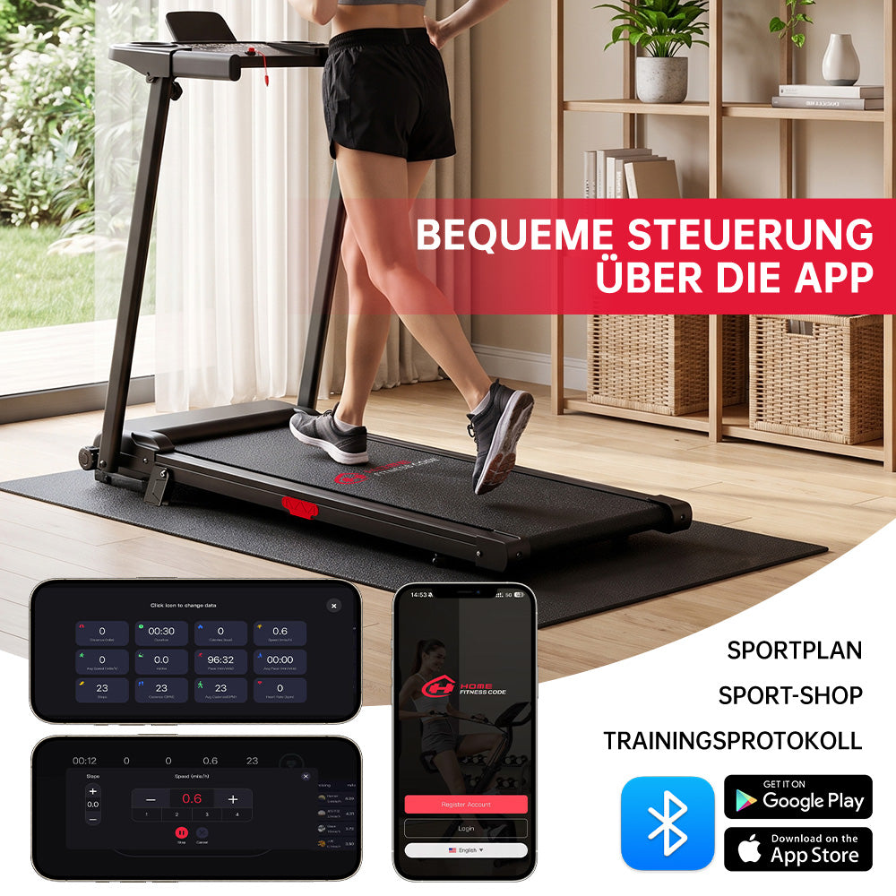 Klappbares Laufband Q5 mit Steigung, Bürstenlosem Motor, Geschwindigkeit 1–12 KM/H