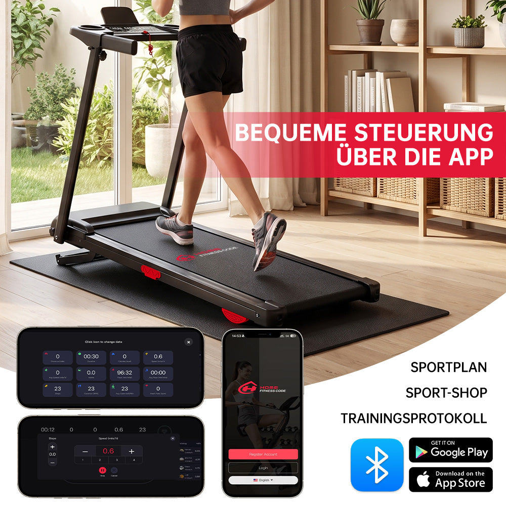 Klappbares Laufband Q5 mit Steigung, Bürstenlosem Motor, Geschwindigkeit 1–12 KM/H