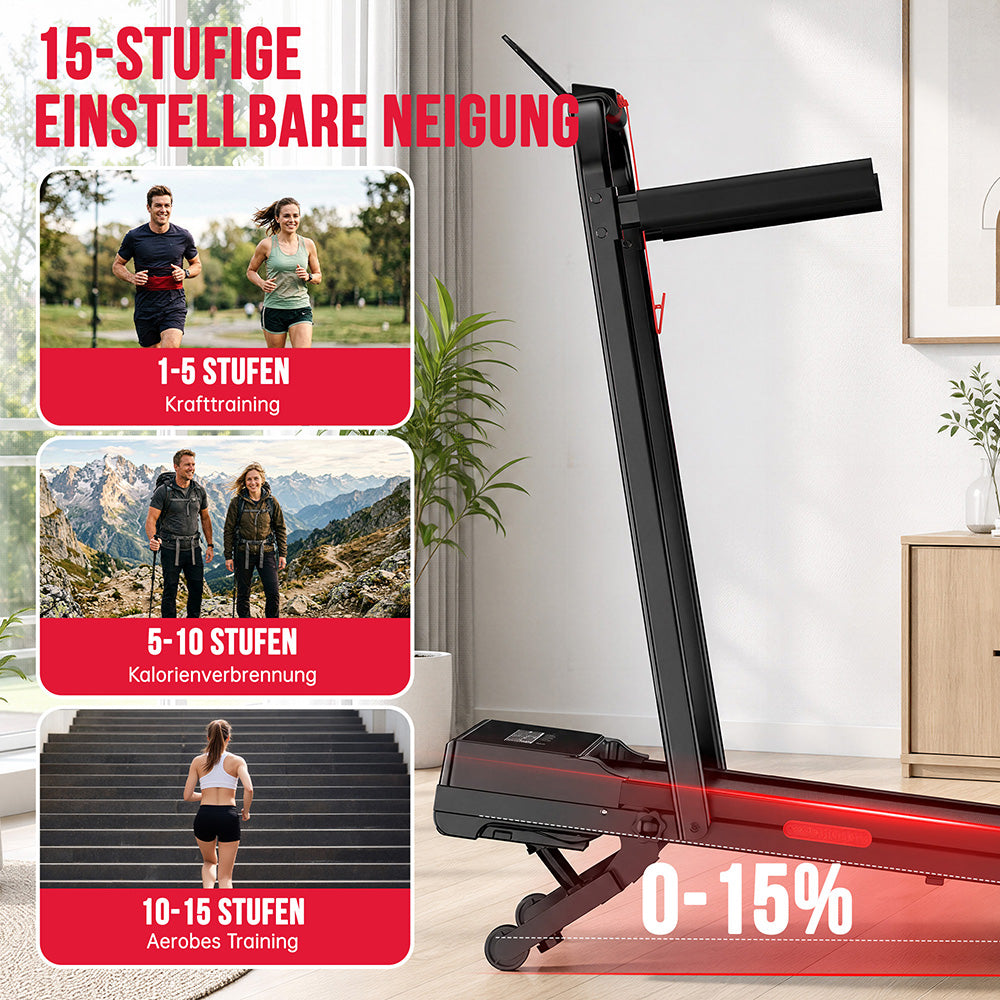 Laufband Y5 mit Bürstenlosem Motor, 0 % - 15 % Automatische Steigung