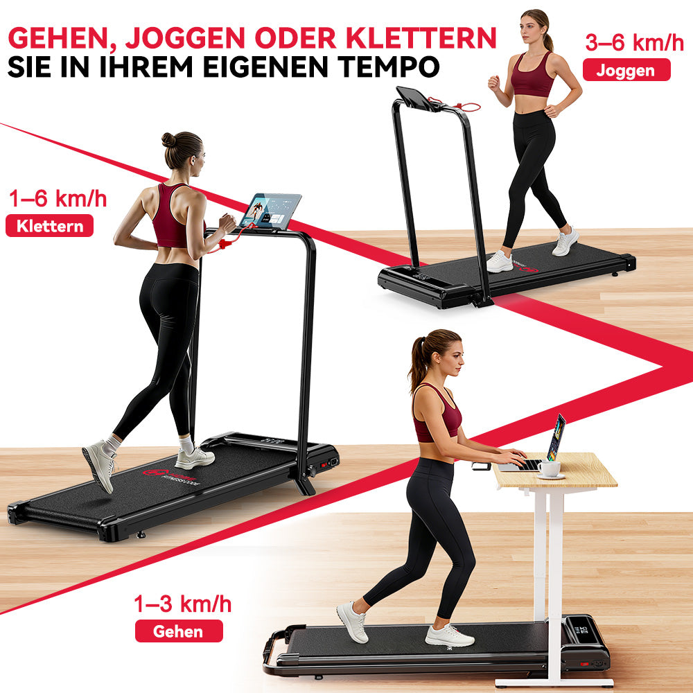 Laufband Z3 mit Bürstenlosem Motor, Tempo 1-6KM/H, 5 % Manuelle Steigung
