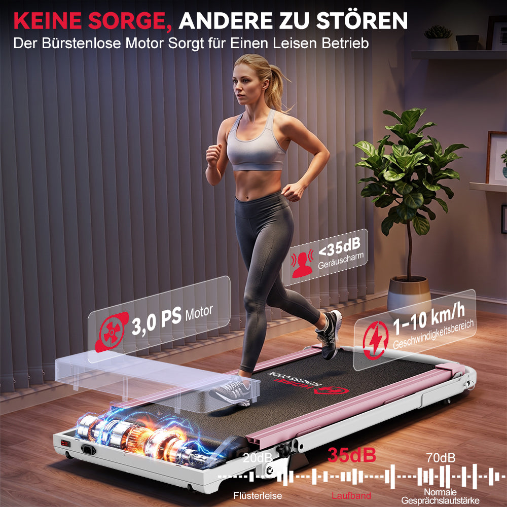 Klappbares Laufband Q2 Pro mit 5 % Manuelle Steigung, Geschwindigkeit 1–10 km/h (Neue Version)