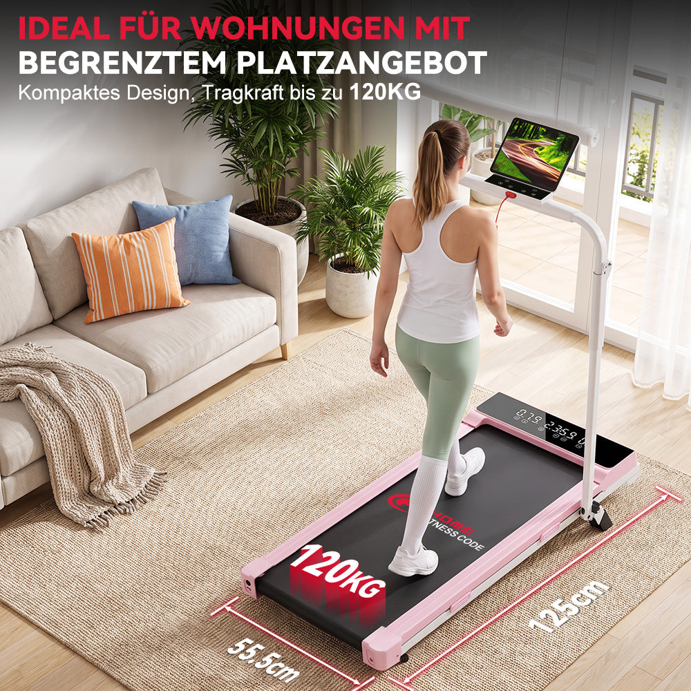 Klappbares Laufband Q2 Pro mit 5 % Manuelle Steigung, Geschwindigkeit 1–10 km/h (Neue Version)