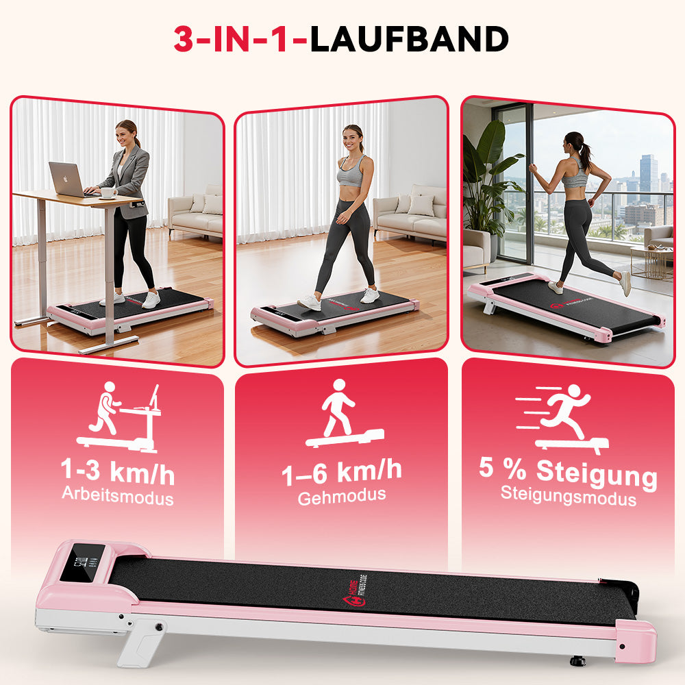 Laufband Z3 mit Bürstenlosem Motor, Tempo 1-6KM/H, 5 % Manuelle Steigung