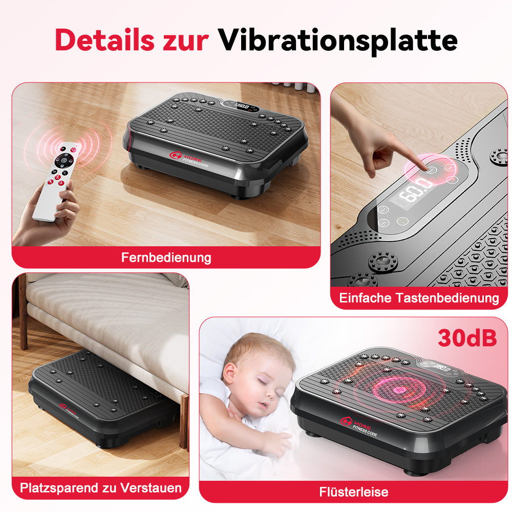 Fitness-Vibrationsplatte F1, 250 Intensitätsstufen
