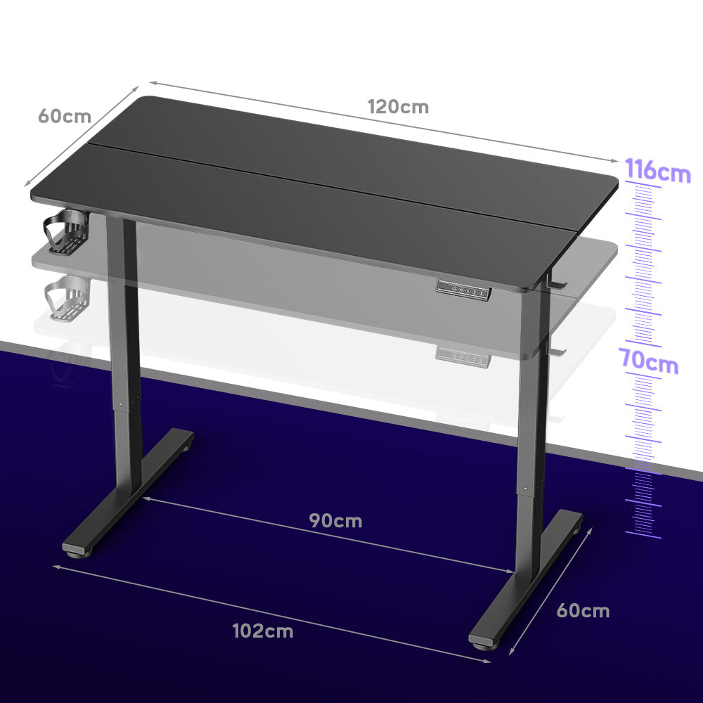 Elektrischer Stehpult Höhenverstellbar, 120x60cm