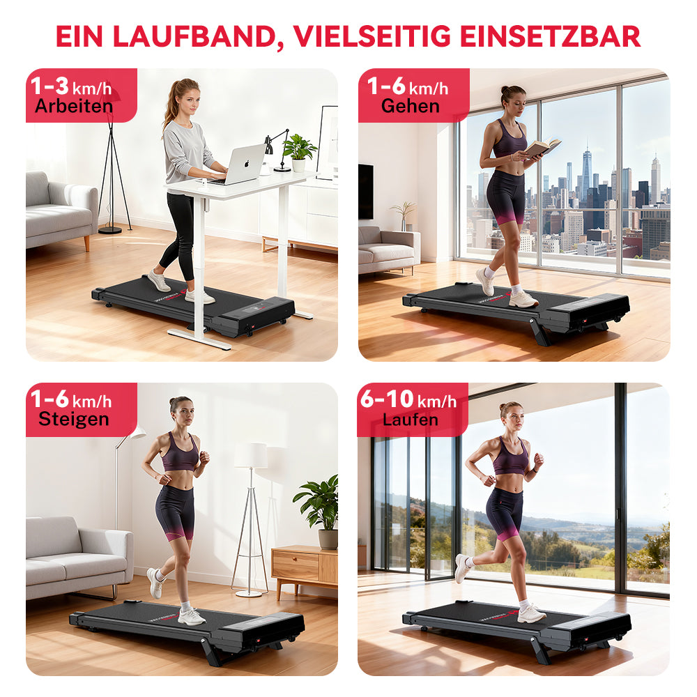Laufband C1, Tempo 1-10KM/H, 5 % Manuelle Steigung