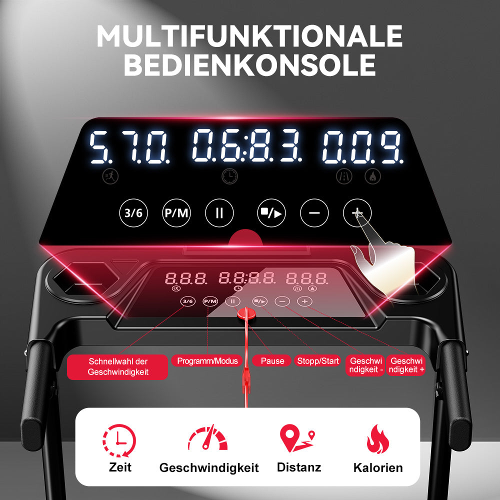 Klappbares Laufband Q5 mit Steigung, Bürstenlosem Motor, Geschwindigkeit 1–12 Km/H