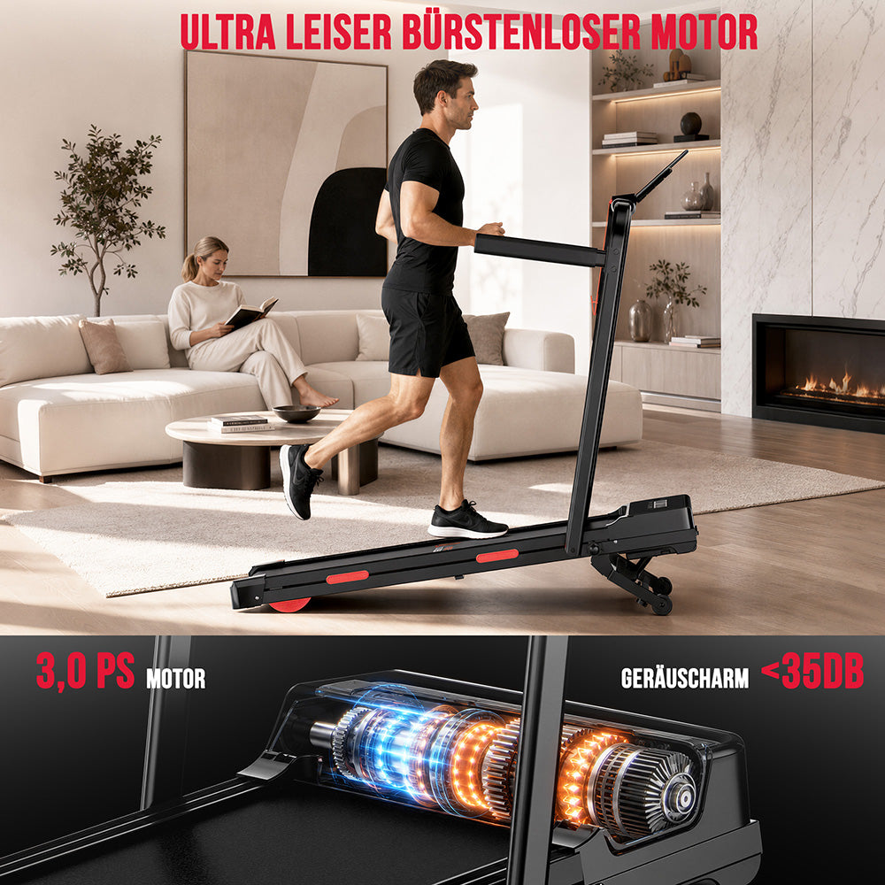 Laufband Y5 mit Bürstenlosem Motor, 0 % - 15 % Automatische Steigung