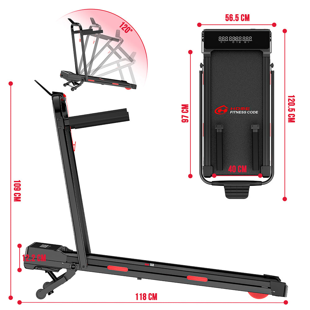 Klappbares Laufband Y5 mit Bürstenlosem Motor, 0% - 15% Automatische Steigung