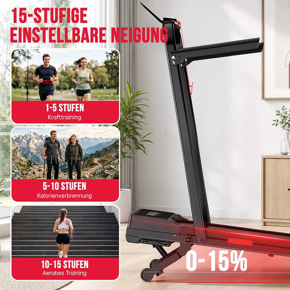 Laufband Y5 mit Bürstenlosem Motor, 0 % - 15 % Automatische Steigung