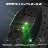 Herzfrequenzmess-Armband, Bluetooth 5.0/ANT+, IP67 Wasserdicht