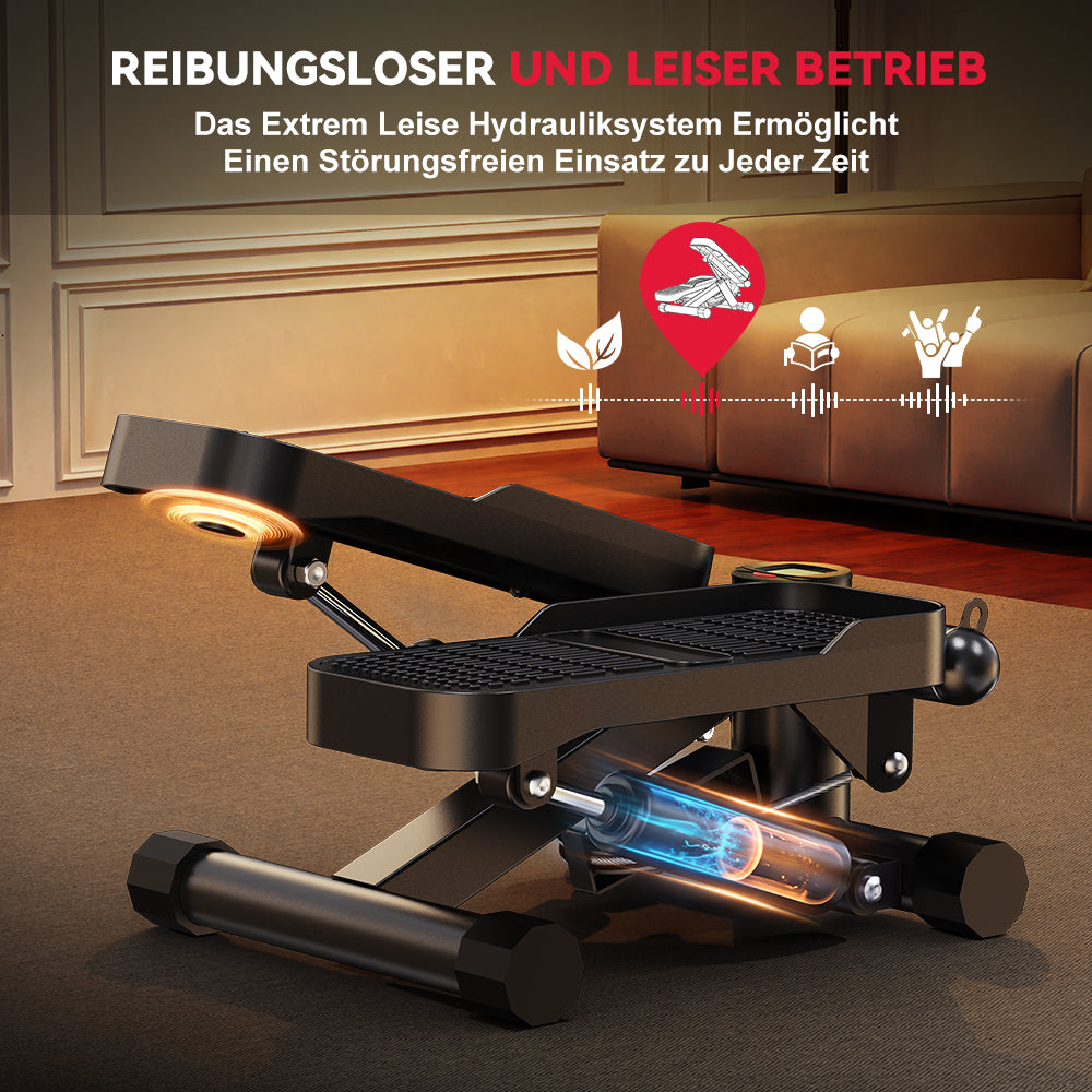 Hydraulischer Mini-Stepper mit Widerstandsbändern