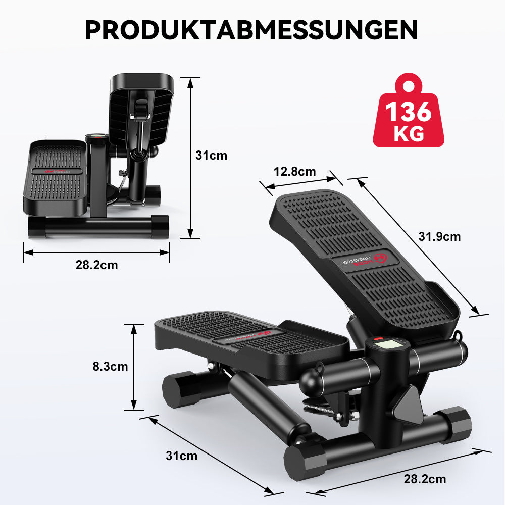 Hydraulischer Mini-Stepper mit Widerstandsbändern