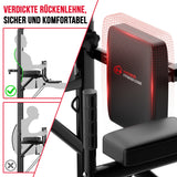 Power Tower Dip Station A1, mit Widerstandsbändern