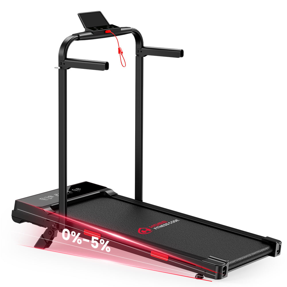 Klappbares Laufband Q2 Pro mit 5 % Manuelle Steigung, Geschwindigkeit 1–10 km/h (Neue Version)