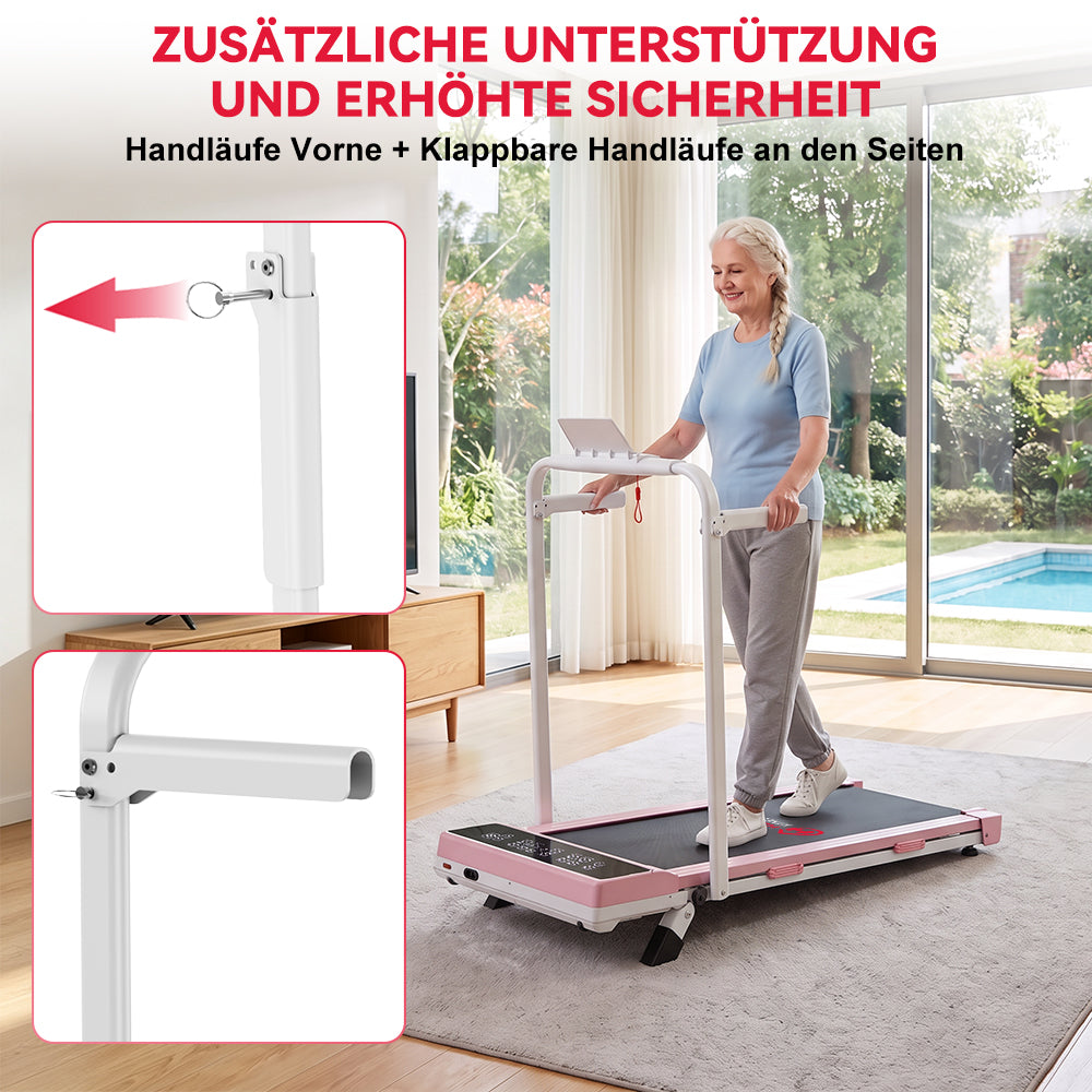 Klappbares Laufband Q2 Pro mit 5 % Manuelle Steigung, Geschwindigkeit 1–10 km/h (Neue Version)