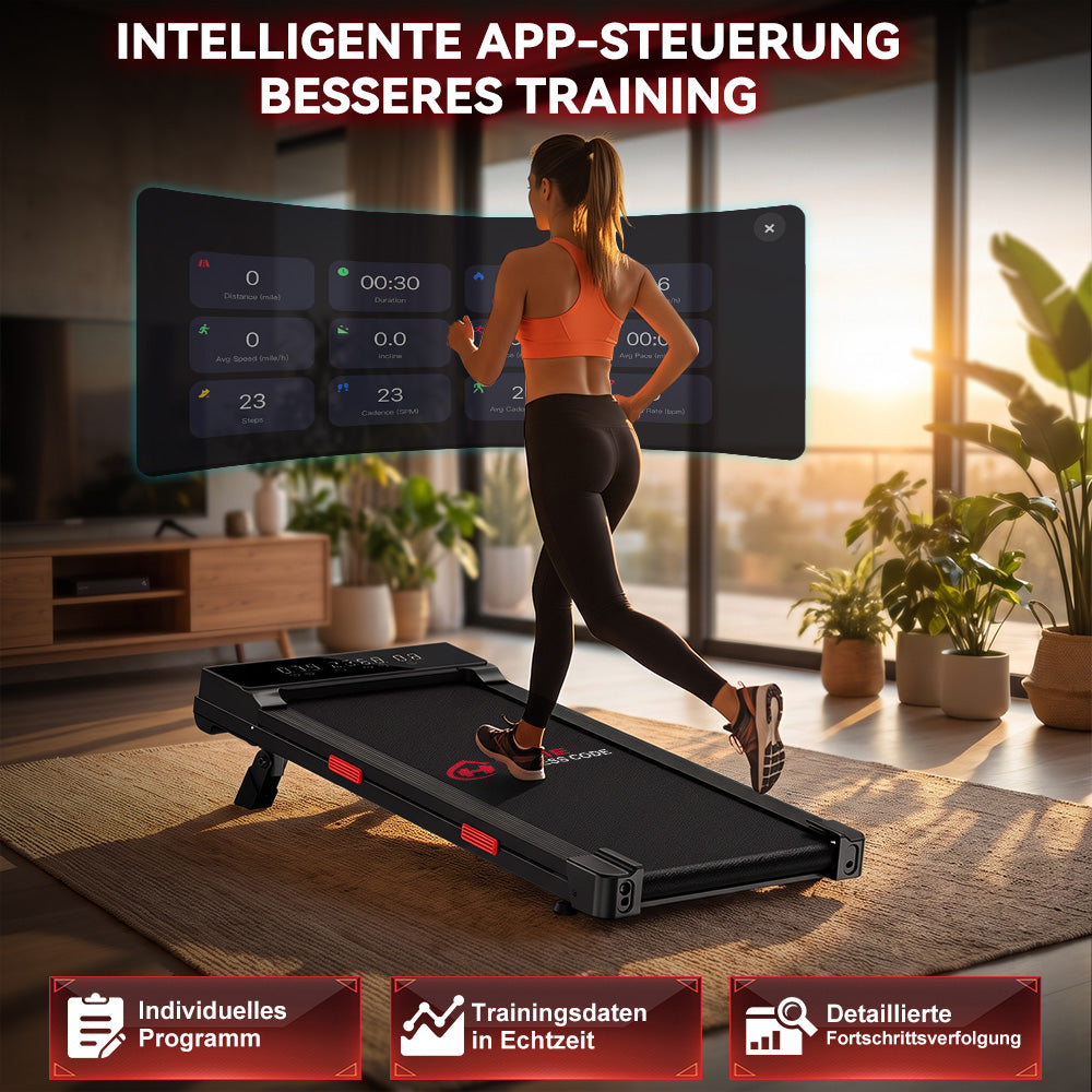 Laufband Q2 Pro mit 5 % Manuelle Steigung, Geschwindigkeit 1–10 km/h (Neue Version)