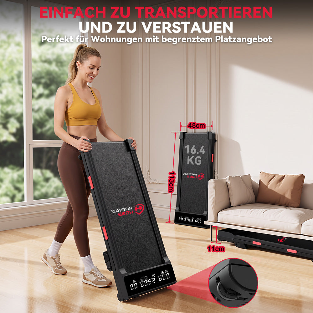 Laufband Q2 Pro mit 5 % Manuelle Steigung, Geschwindigkeit 1–10 km/h (Neue Version)