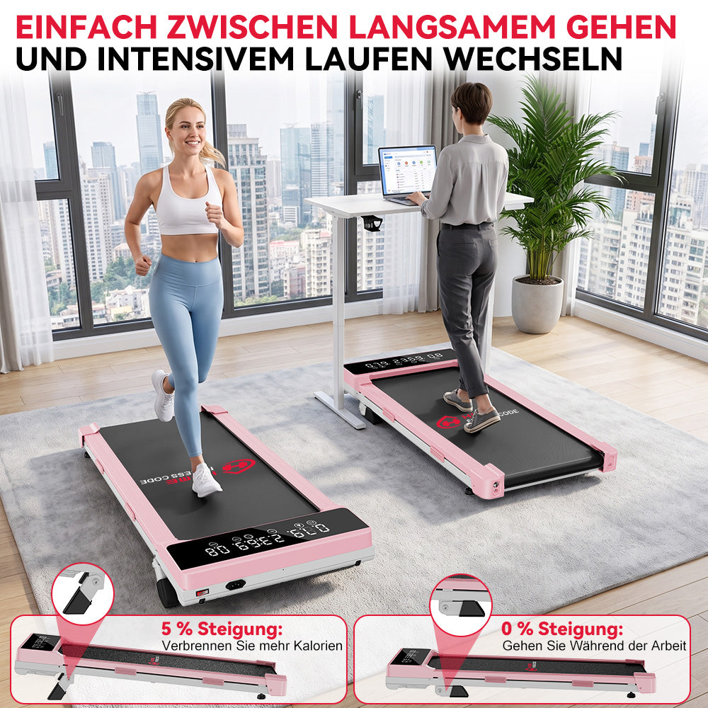 Laufband Q2 Pro mit 5 % Manuelle Steigung, Geschwindigkeit 1–10 km/h (Neue Version)