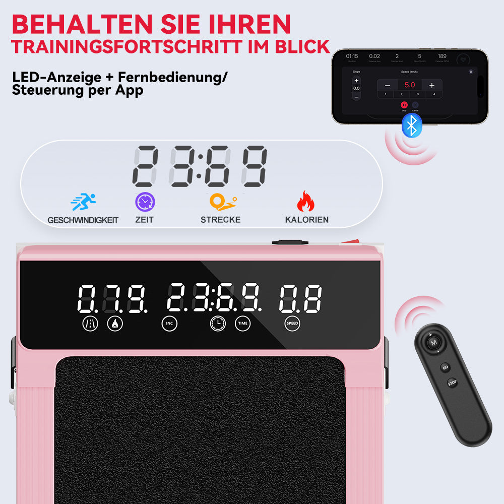 Laufband Q2 Pro mit 5 % Manuelle Steigung, Geschwindigkeit 1–10 km/h (Neue Version)
