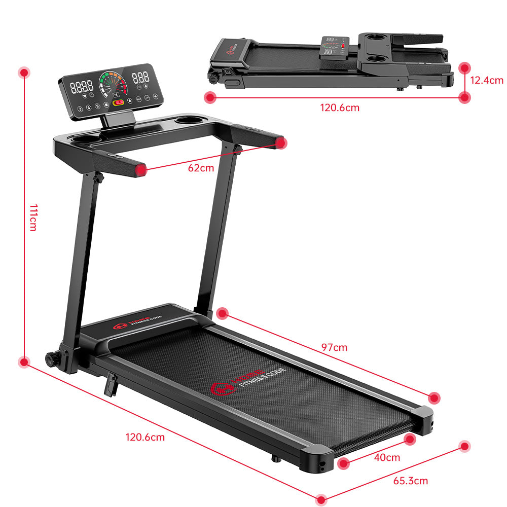 Klappbares Laufband Q8, 1-12 KM/H, 5% Manuelle Steigung