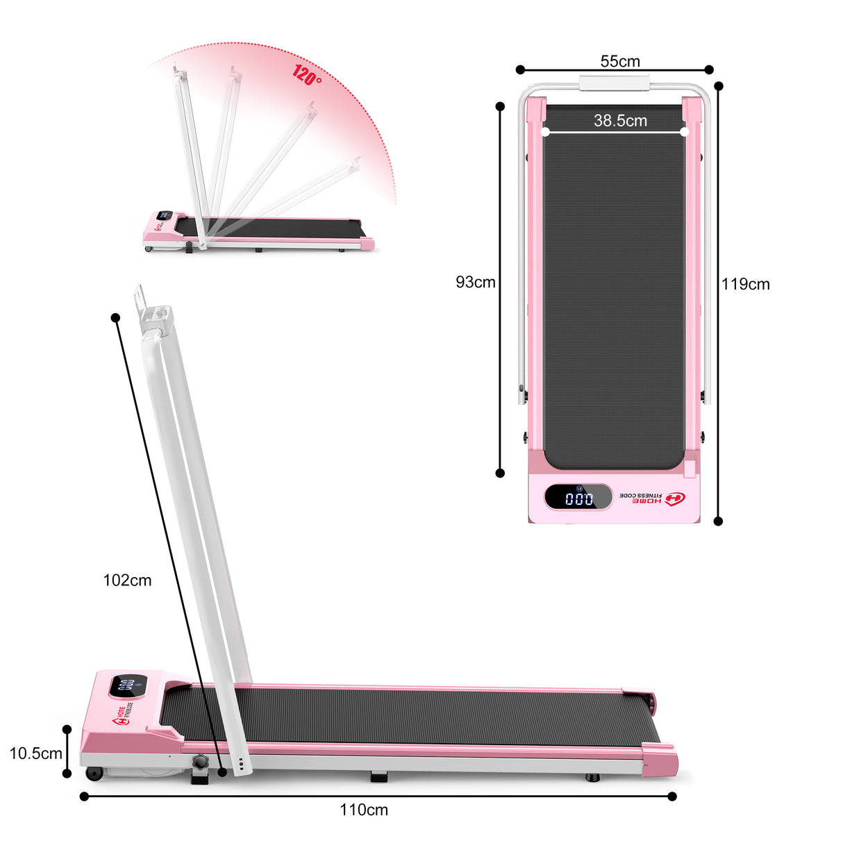 Klappbares Laufband T2, Tempo 1-6KM/H