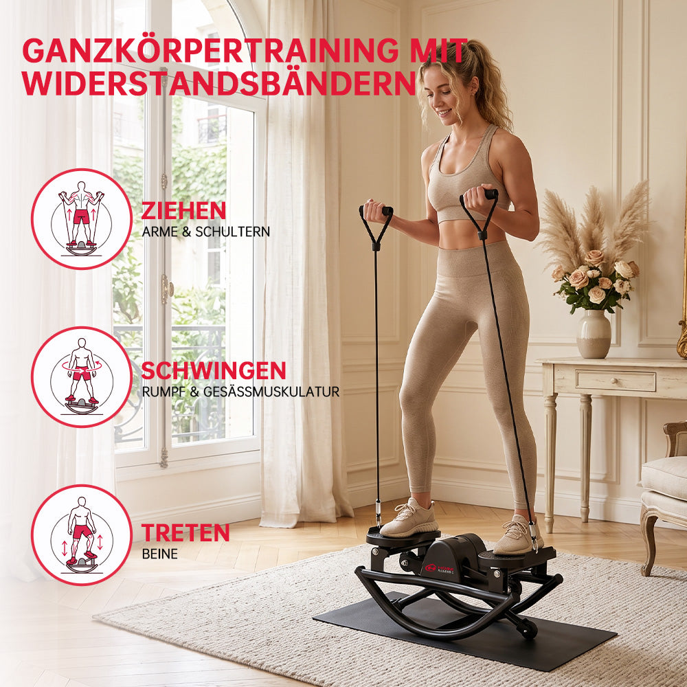 U-förmiger Stepper mit Widerstandsband & Rutschfester Matte