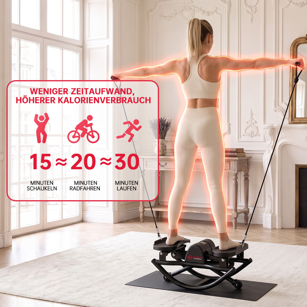 U-förmiger Stepper mit Widerstandsband & Rutschfester Matte