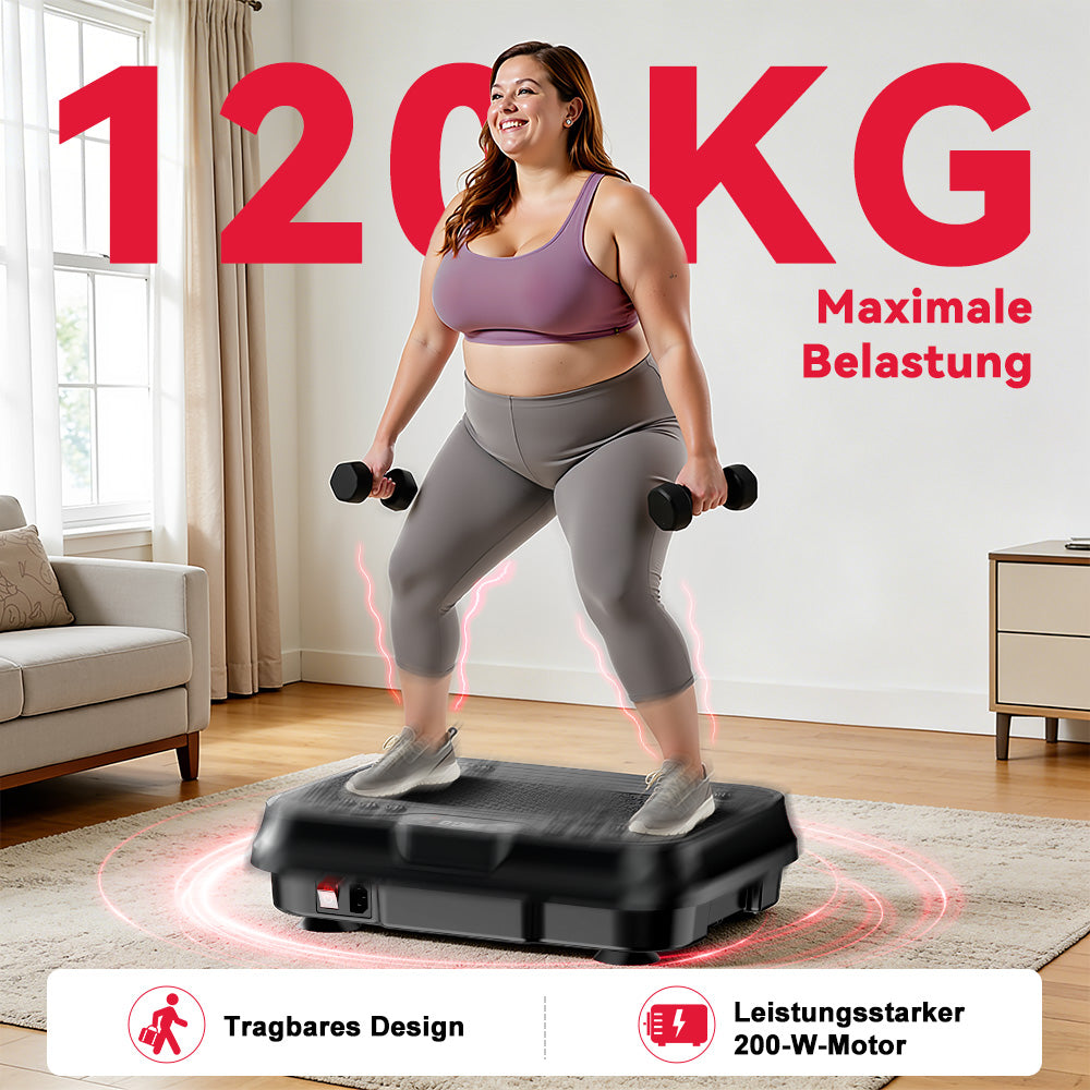 Fitness-Vibrationsplatte F1, 250 Intensitätsstufen