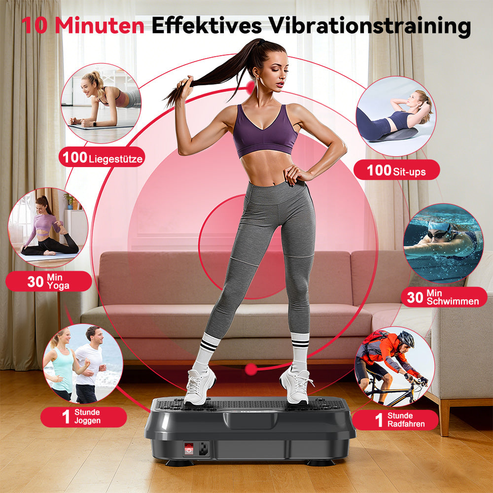 Fitness-Vibrationsplatte F1, 250 Intensitätsstufen