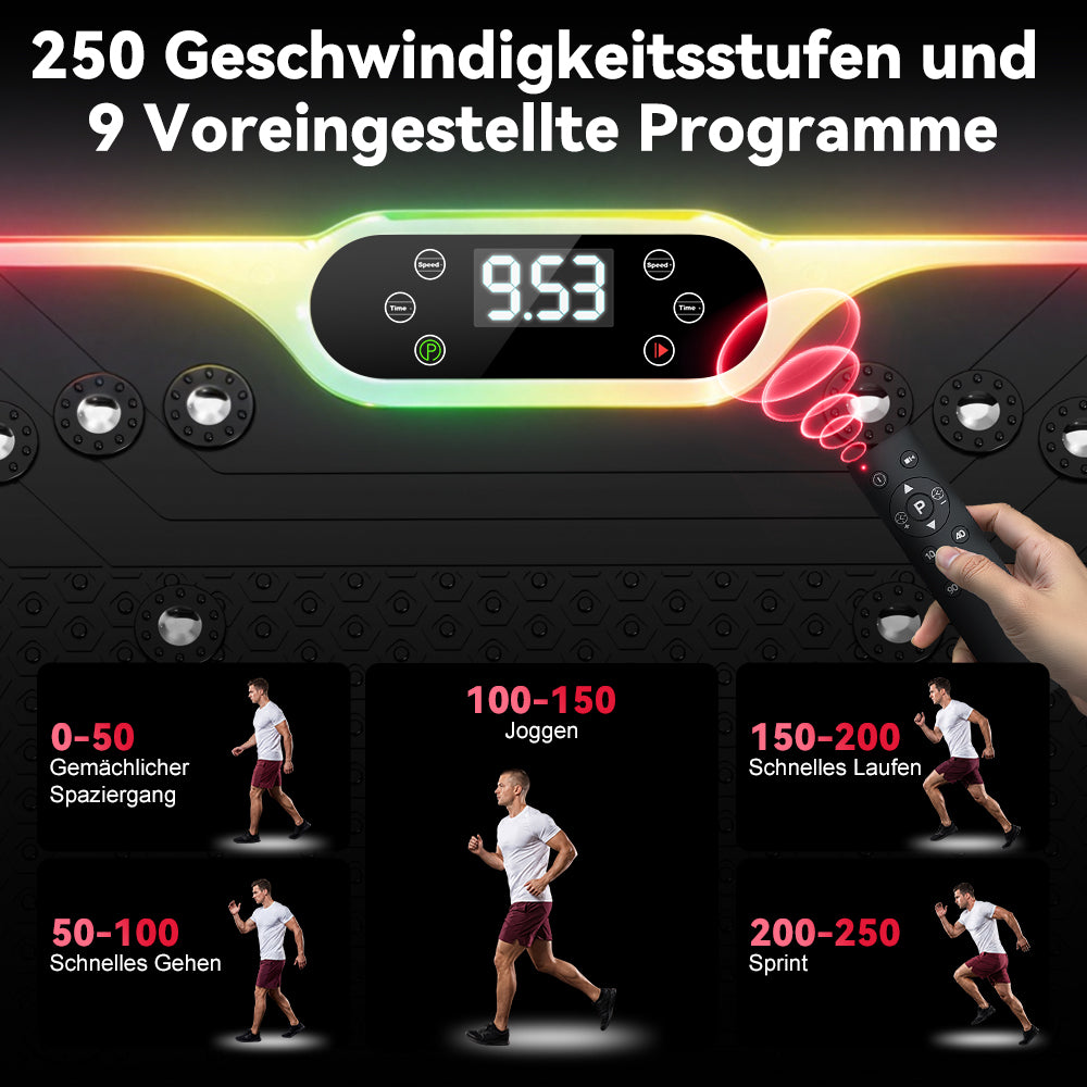 Fitness-Vibrationsplatte F1, 250 Intensitätsstufen