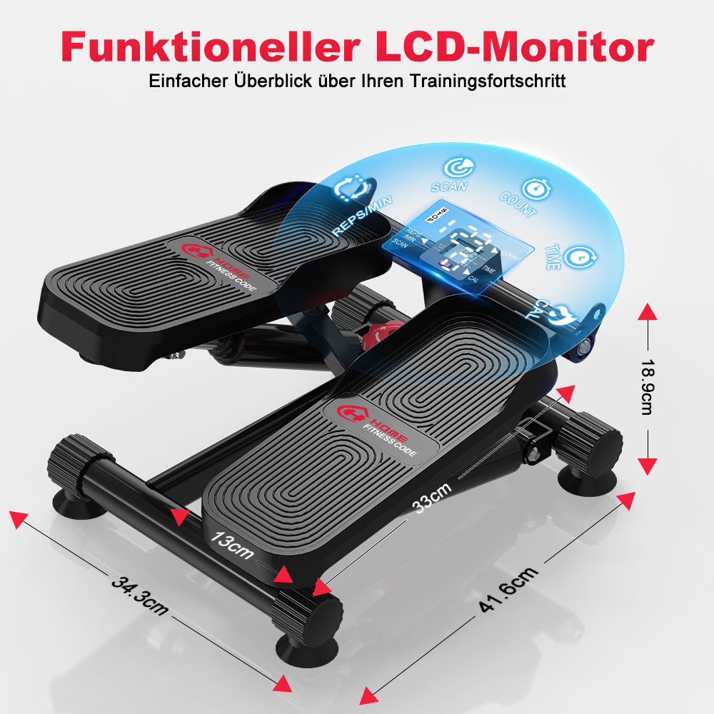 Hydraulischer Mini-Stepper mit Widerstandsbändern