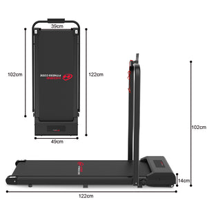 Laufband Walking Pad für Zuhause 1-10KM/H, mit Einstellbarer Geschwindigkeit, LCD-Bildschirm, für Haus und Büro