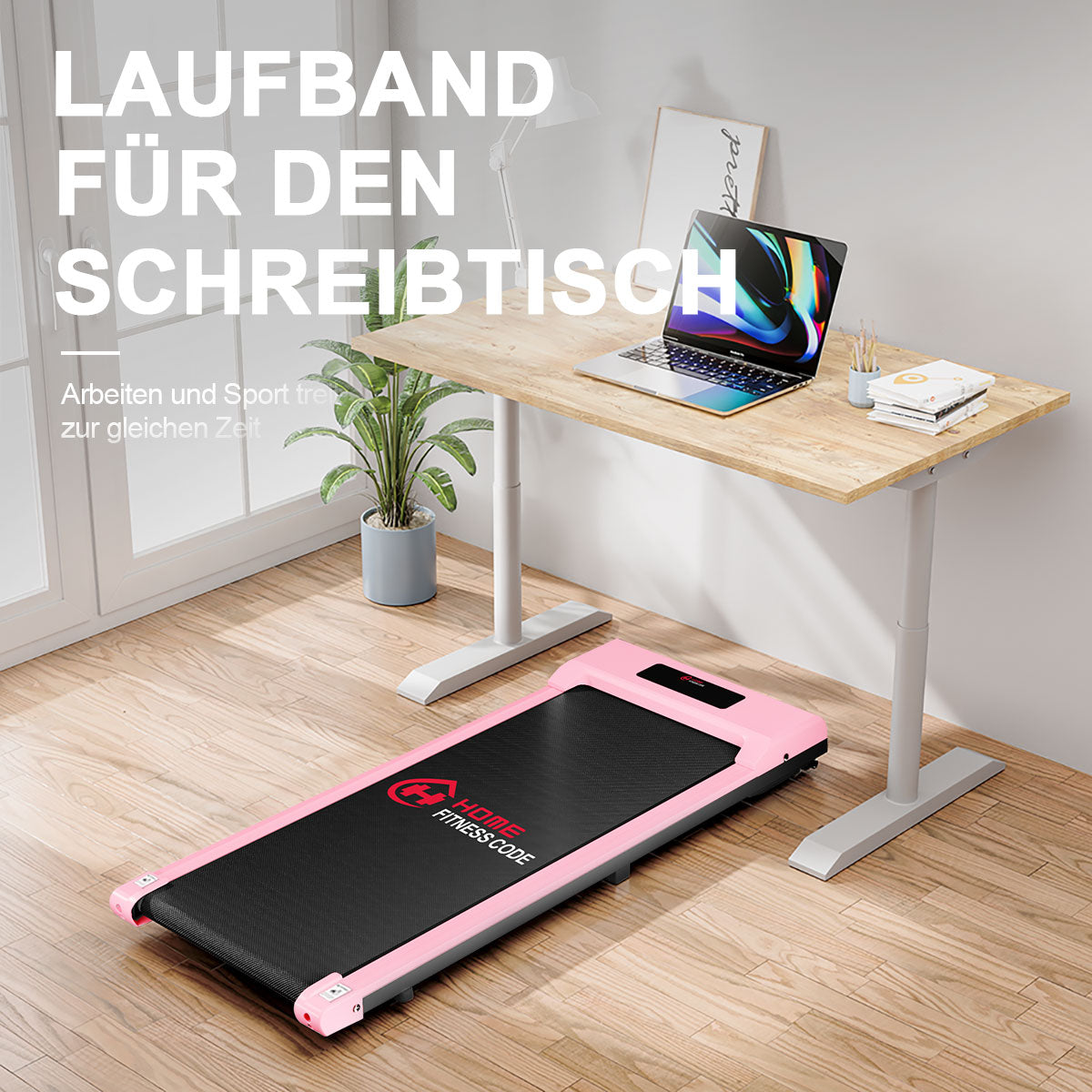 Laufband Walking Pad für Zuhause 110KM/H, mit Einstellbarer Geschwind HomeFitnessCode Germany